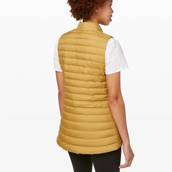 Lululemon Pack It Down Vest- Vintage Gold Lightweight Packable Down Vest- Size 2 - Picture 5 of 16